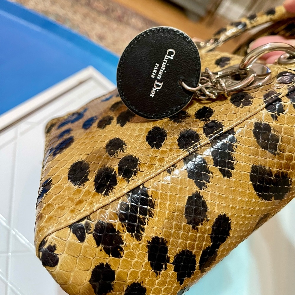 Dior Python Leopard Print Mini Lady Dior Bag - Picture 10 of 16